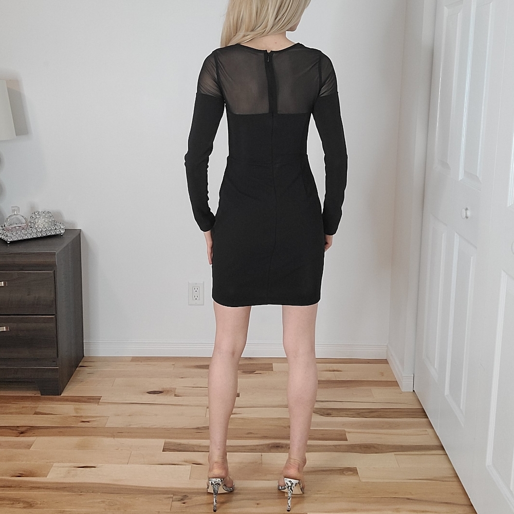 Dynamite Sheer shoulders mini dress - Picture 5 of 10